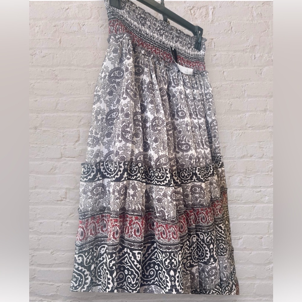 Chaudry KC Maxi Skirt Womens X-Small Lined Lightweight Pull On Smocked Waist NWT - Picture 2 of 7
